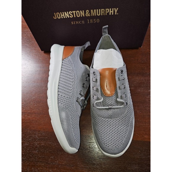 Mens 6‎ M Johnston Murphy Amherst Knit U Throat Gray Knit Size 6 NEW - Picture 7 of 8